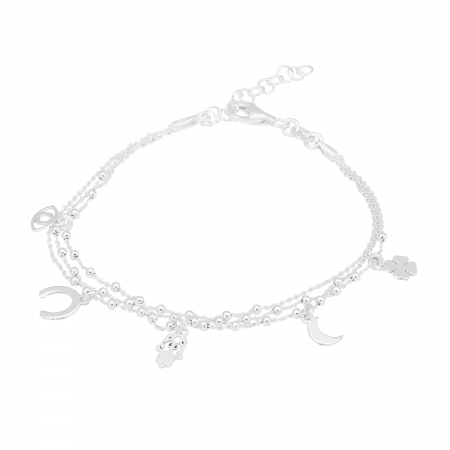 Bratari din argint fara piatra - Bratara cu lant triplu, din argint 925, Sonis Silver