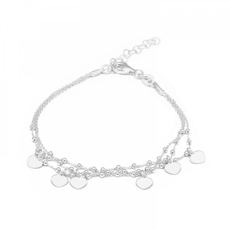 Bratari din argint fara piatra - Bratara cu lant triplu, din argint 925, Sonis Silver