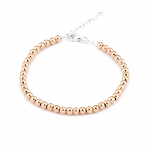 Bratari din argint fara piatra - Bratara din argint 925 , placat cu aur  rose de 14 kt ,Sonis Silver
