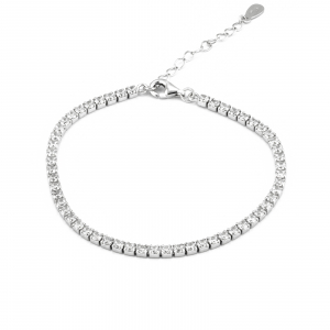 Produse - Bratara reglabila , tip "Tennis "  din argint 925 rodiat , Piatra: zirconia fatetata, Culoare : transparenta , Sonis Silver