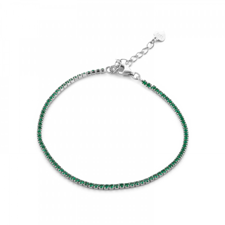 Produse - Bratara tip '' Tennis '' din argint 925 rodiat , Piatra :  cubic zirconia , Culoare : verde , Sonis Silver