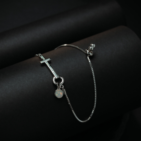 Bratara din argint 925 rodiat, Piatra: opal, Sonis Silver [1]