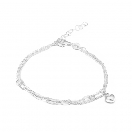 Bratari din argint fara piatra - Bratara cu lant dublu  din argint 925 , Sonis Silver