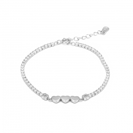 Produse - Bratara din argint 925 rodiat, Piatra: cubic zirconia, Culoare: transparenta, Sonis Silver