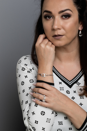 Bratara din argint 925 rodiat , Piatra: cubic zirconia ,Culoare : transparenta ,  Sonis Silver [2]