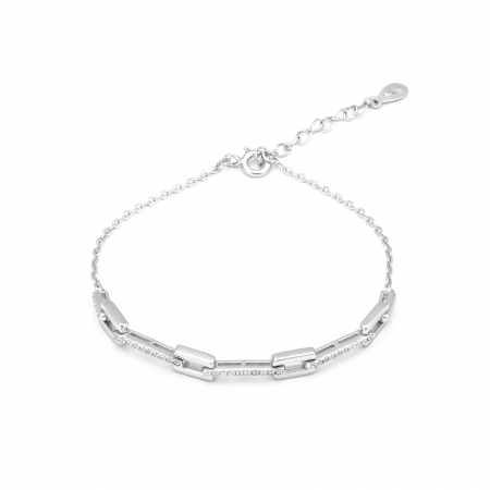 Produse - Bratara din argint 925 rodiat, Piatra: cubic zirconia, Culoare: transparenta, Sonis Silver
