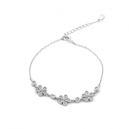 Bratari din argint cu piatra - Bratara din argint 925, Piatra: zirconia fatetata si cubic zirconia, Culoare: transparenta,Sonis Silver
