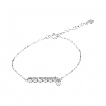 Produse - Bratara din argint 925 rodiat, Piatra: zirconia fatetata , Culoare: transparenta, Sonis Silver