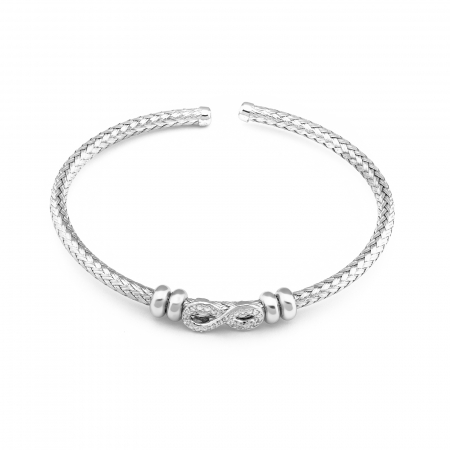 Produse - Bratara  fixa din argint 925 rodiat , Piatra : cubic zirconia ,Culoare : transparenta ,Sonis Silver