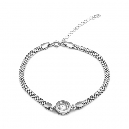 Produse - Bratara din argint 925 rodiat , Piatra : zirconia fatetata , culoare : transparenta ,Sonis Silver