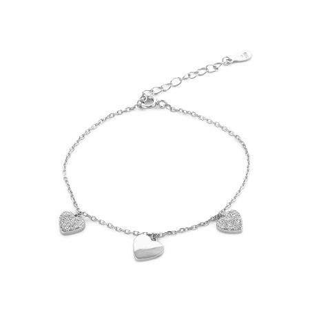 BRATARI - Bratara din argint 925 rodiat, Piatra : cubic zirconia , Culoare : transparent, Sonis Silver