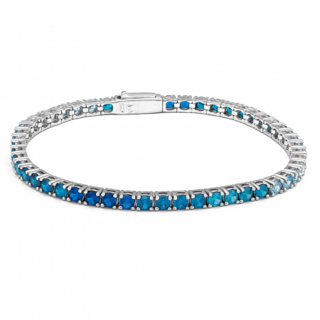 Produse - Bratara tip "Tennis "  din argint 925 rodiat, Piatra : zirconia fatetata , Culoare : multicolor , Sonis Silver