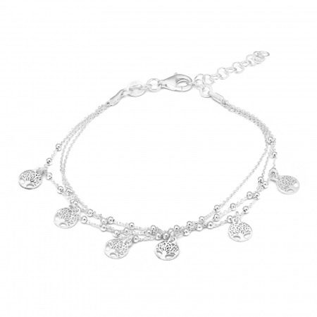 Bratari din argint fara piatra - Bratara cu lant triplu  din argint 925 , Sonis Silver