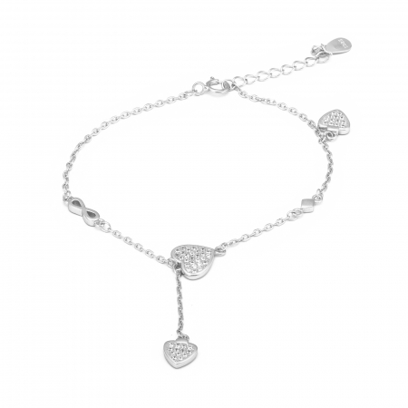 Produse - Bratara din argint 925 rodiat, Piatra : cubic zirconia , Culoare : transparenta ,Sonis Silver