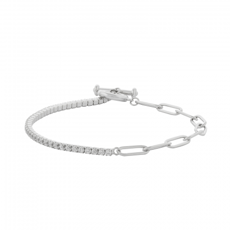 Produse - Bratara din argint 925 rodiat, Piatra: cubic zirconia , Culoare :  transparenta, Sonis Silver