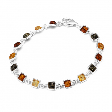 BRATARI - Bratara din argint 925 , Piatra : chihlimbar natural, Culoare: multicolor, Sonis Silver