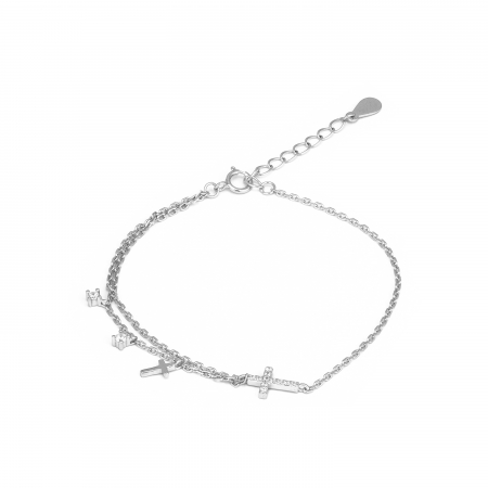 BRATARI - Bratara din argint 925, Piatra : cubic zirconia , Culoare : transparenta ,Sonis Silver