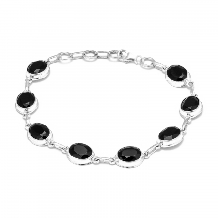BRATARI - Bratara din argint 925, Piatra: onix fatetat, Culoare: negru,Sonis Silver