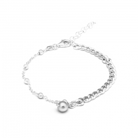 Produse - Bratara din argint 925, Piatra: perla de laborator, Culoare: alb, Sonis Silver