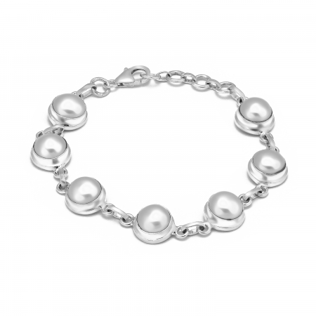 Bratari din argint cu piatra - Bratara din argint 925, Piatra: sidef, Culoare: sidef,Sonis Silver