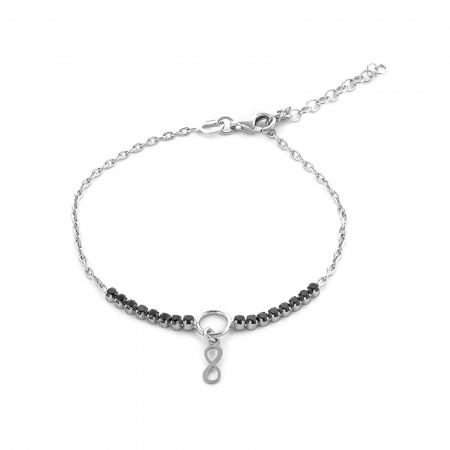 BRATARI - Bratara din argint 925 rodiat, Piatra: zirconia fatetata, Culoare: negru, Sonis Silver