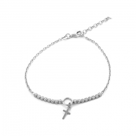 BRATARI - Bratara din argint 925 rodiat, Piatra: zirconia fatetata, Culoare: transparenta, Sonis Silver