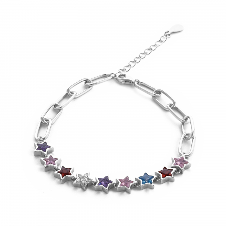 BRATARI - Bratara din argint 925 rodiat , Piatra: zirconia fatetata , Culoare : multicolor  ,