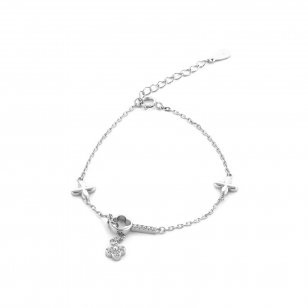 Produse - Bratara din argint 925 rodiat, Piatra: cubic zirconia, Culoare: transparenta, Sonis Silver