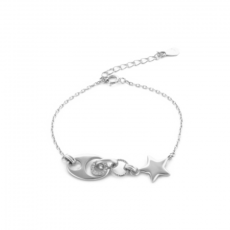 Produse - Bratara din argint 925 rodiat, Piatra: cubic zirconia, Culoare: transparenta, Sonis Silver
