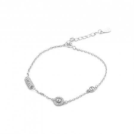 Produse - Bratara din argint 925 rodiat, Piatra: cubic zirconia, Culoare: transparenta, Sonis Silver