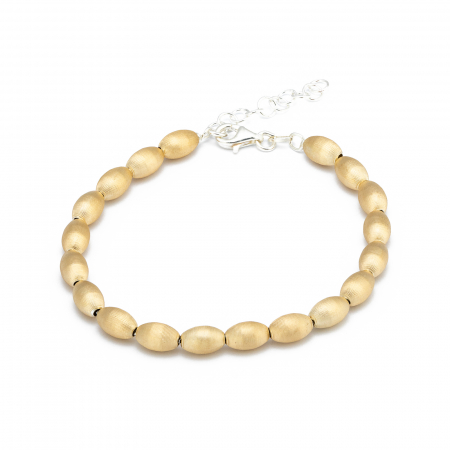 BRATARI - Bratara din argint 925,placat cu aur de 14 kt mat ,  Sonis Silver