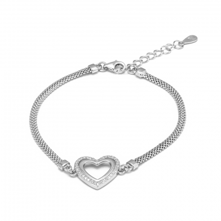 Bratari din argint fixe / semifixe - Bratara din argint 925 rodiat ,Piatra : cubic zirconia , Culoare : transparent , Sonis Silver