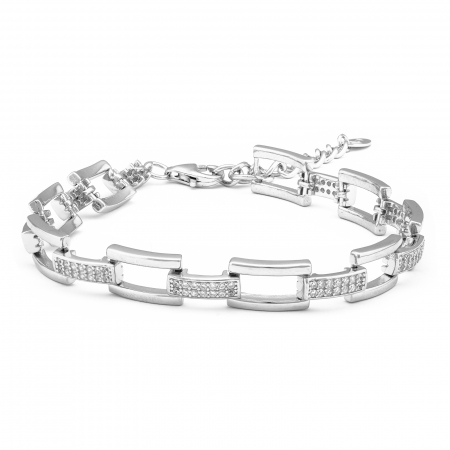 Produse - Bratara din argint 925 rodiat, Piatra: cubic zirconia, Culoare: transparenta, Sonis Silver