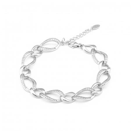 Produse - Bratara din argint 925 rodiat, Piatra: cubic zirconia, Culoare: transparenta,  Sonis Silver