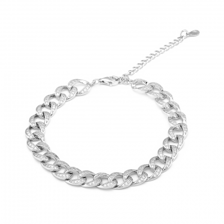 Produse - Bratara din argint 925 rodiat, Piatra: cubic zirconia, Culoare: transparenta,