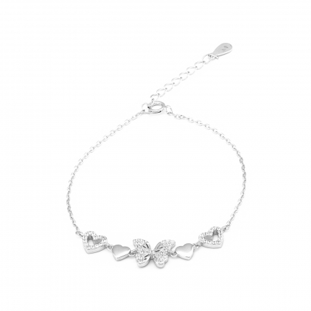 Produse - Bratara din argint 925 rodiat, Piatra: cubic zirconia, Culoare: transparenta, Sonis Silver
