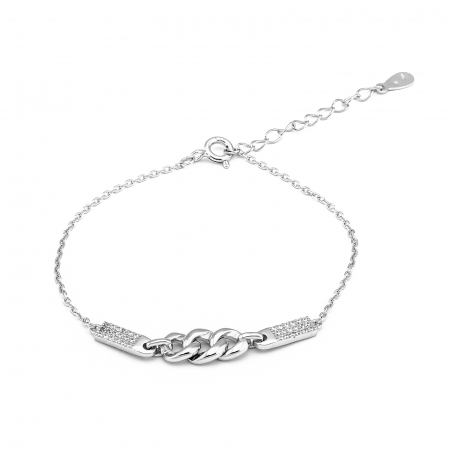 BRATARI - Bratara din argint 925 rodiat, Piatra: cubic zirconia,Culoare: transparenta,