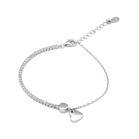 Produse - Bratara din argint 925 rodiat, Piatra: cubic zirconia, Culoare: transparenta, Sonis Silver