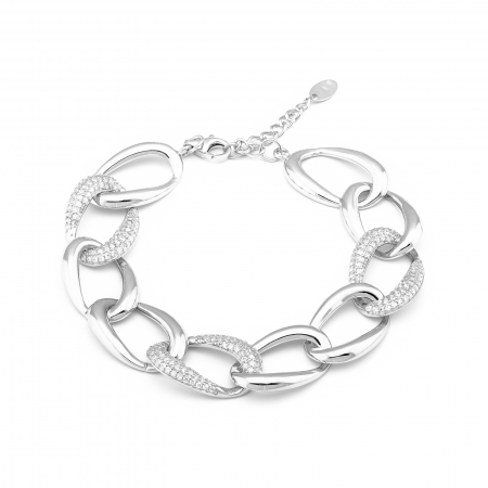 Produse - Bratara din argint 925 rodiat, Piatra: cubic zirconia, Culoare: transparenta, Sonis Silver