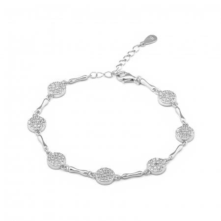 Produse - Bratara din argint 925 rodiat, Piatra: cubic zirconia, Culoare: transparenta, Sonis Silver