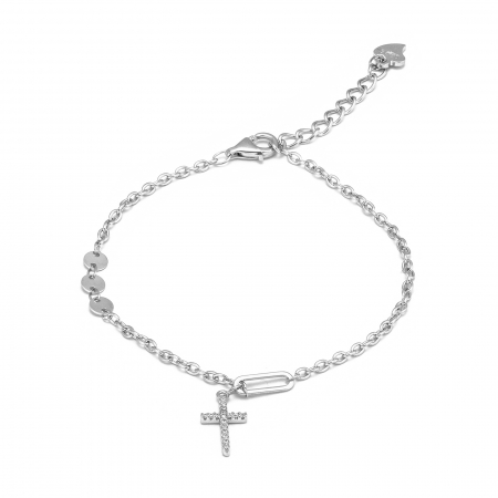 Bratari din argint fixe / semifixe - Bratara din argint 925 rodiat , Piatra: cubic zirconia, Culoare: transparenta, Sonis Silver