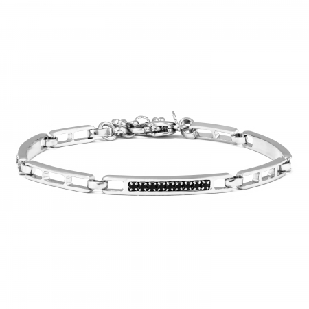 Bratari din argint pentru EL - Bratara din argint 925 rodiat ,Piatra: onix , Culoare: negru, Sonis Silver