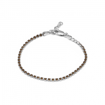 BRATARI - Bratara tip " Tennis " din argint 925 rodiat, Piatra : zirconia fatetata, Culoare : maro, Sonis Silver