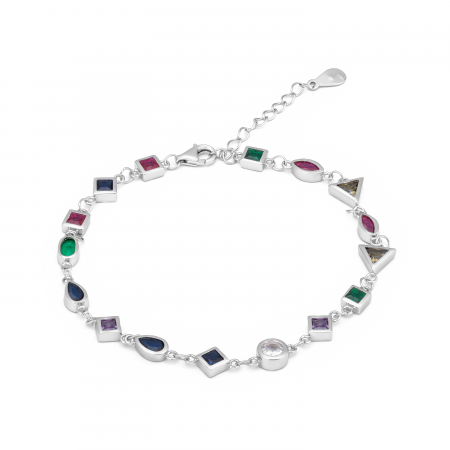 Produse - Bratara din argint 925 rodiat, Piatra: zirconia fatetata, Culoare: multicolor, Sonis Silver