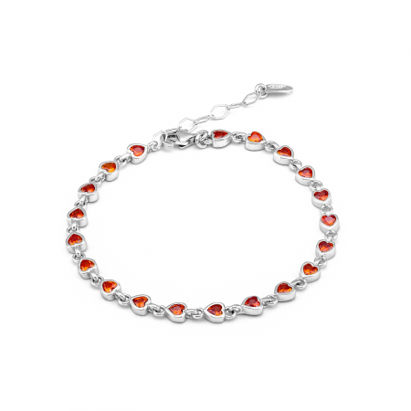 BRATARI - Bratara din argint 925 rodiat, Piatra: zirconia fatetata, Culoare : rosu, Sonis Silver