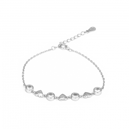 BRATARI - Bratara din argint 925 rodiat, Piatra: zirconia fatetata , Culoare :  transparent , Sonis Silver