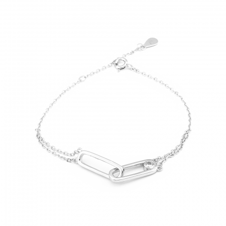 Produse - Bratara din argint 925 rodiat, Piatra: zirconia fatetata , Culoare: transparenta, Sonis Silver