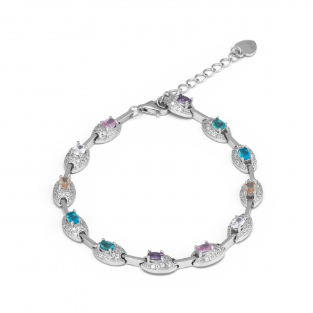 BRATARI - Bratara din argint 925 rodiat , Piatra : zirconia fatetata si cubic zirconia , Culoare : multicolor ,Sonis Silver