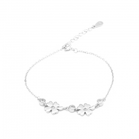 Bratari din argint cu piatra - Bratara din argint 925 rodiat, Piatra: zirconia fatetata si cubic zirconia, Culoare: transparenta, Sonis Silver