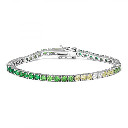 BRATARI - Bratara tip " Tennis " din argint 925 rodiat , Piatra: zirconia fatetata , Culoare: multicolor, Sonis Silver